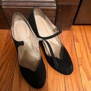 Vintage Style Black Mary Jane Heels